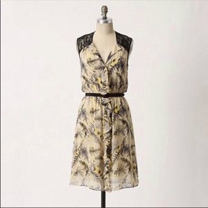 Anthropologie Lil tassel fronds silk dress 4